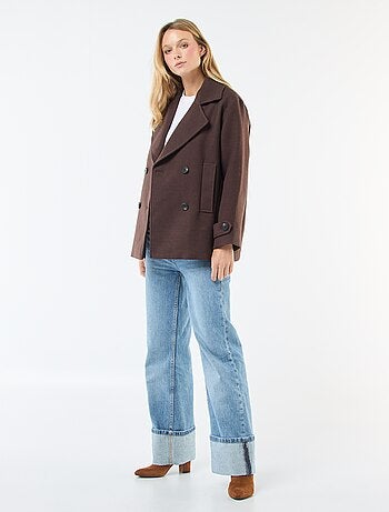 Manteau court facon lainage