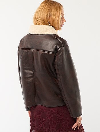 Manteau doublé style aviateur