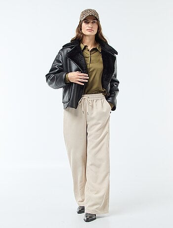 Manteau doublé style aviateur