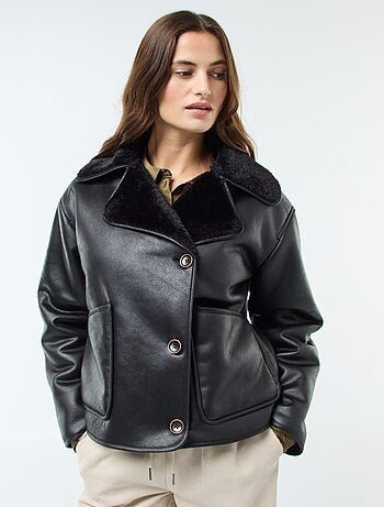 Manteau doublé style aviateur