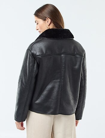 Manteau doublé style aviateur