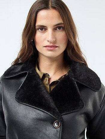 Manteau doublé style aviateur