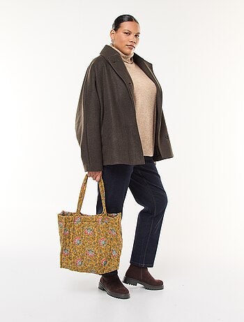 Manteau forme cape façon lainage