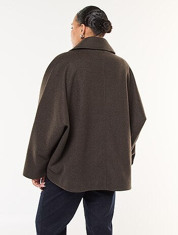 Manteau forme cape façon lainage