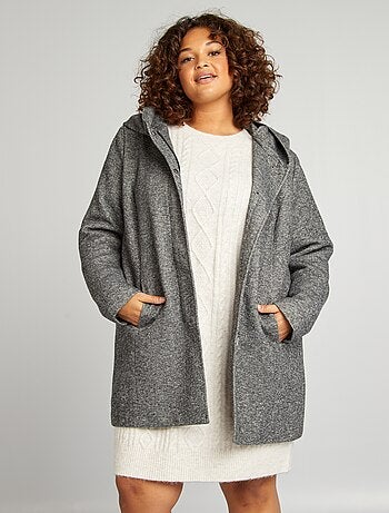 Manteau long à capuche