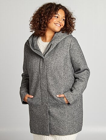 Manteau long à capuche