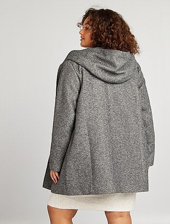 Manteau long à capuche