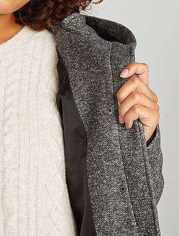 Manteau long à capuche