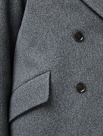 Manteau long en faux lainage