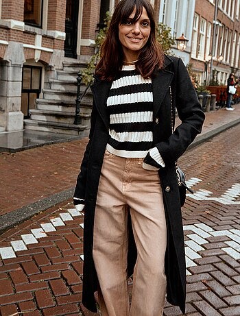 Manteau long en lainage
