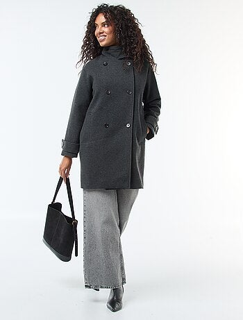 Manteau mi-cuisse avec double boutonnage