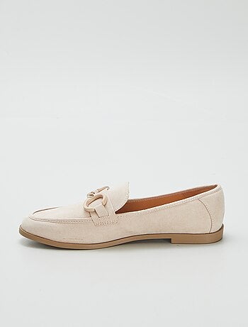 Mocassins à boucle en suédine