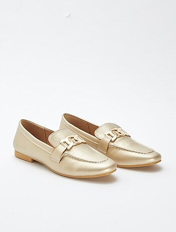 Mocassins dorés