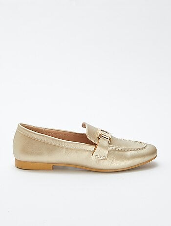 Mocassins dorés