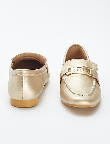 Mocassins dorés