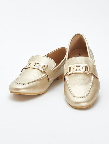 Mocassins dorés