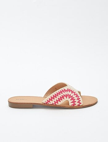Mules avec bride en macramé
