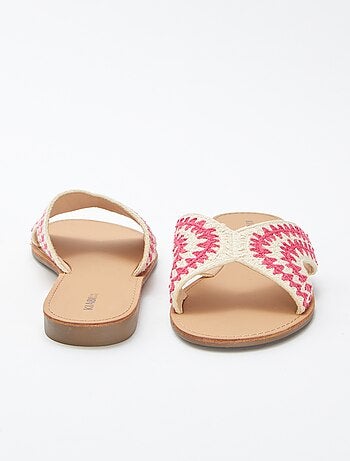 Mules avec bride en macramé