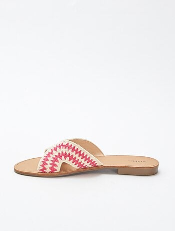Mules avec bride en macramé