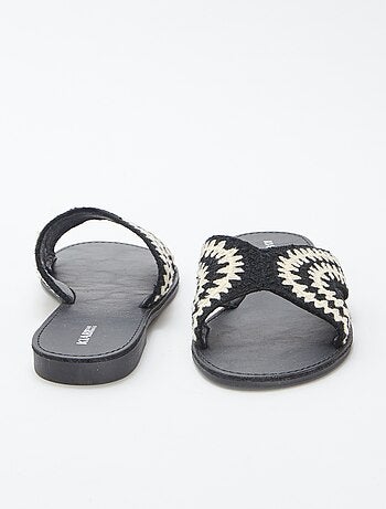 Mules avec bride en macramé