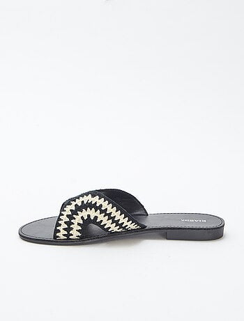 Mules avec bride en macramé