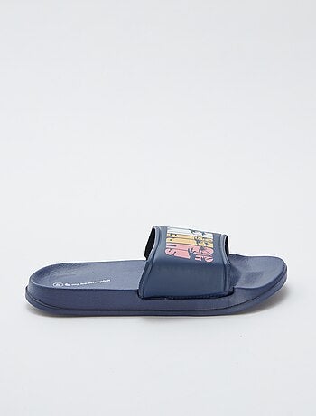 Mules de plage à motifs palmiers 'My beach spirit'
