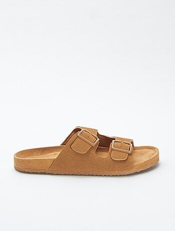 Mules double bride avec boucles