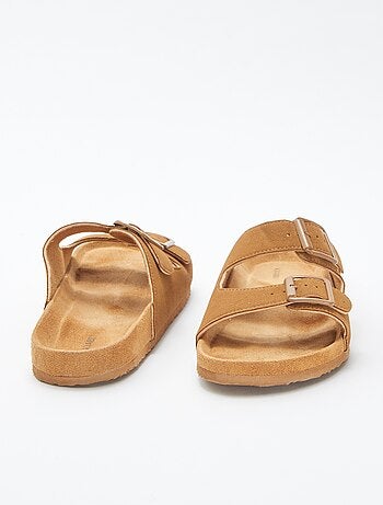 Mules double bride avec boucles