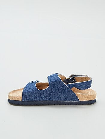 Mules en suédine à scratchs