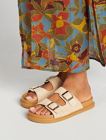 Mules épaisses double bride