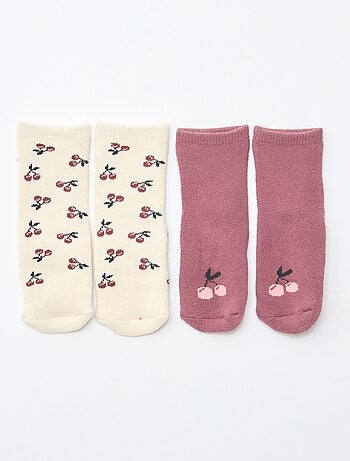 Paire de chaussettes fantaisie anti-dérapantes