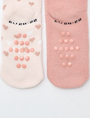 Paire de chaussettes fantaisie anti-dérapantes