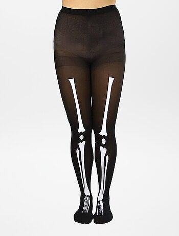 Paire de collants Squelette - Halloween