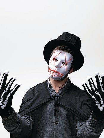 Paire de gants squelette lumineux