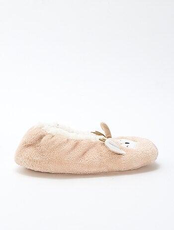 Paire de pantoufles fourrée fantaisie