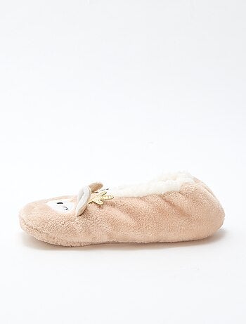 Paire de pantoufles fourrée fantaisie