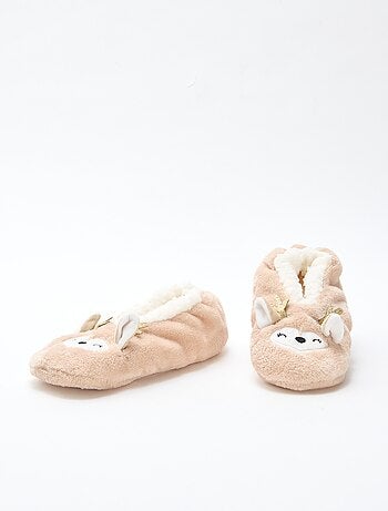 Paire de pantoufles fourrée fantaisie