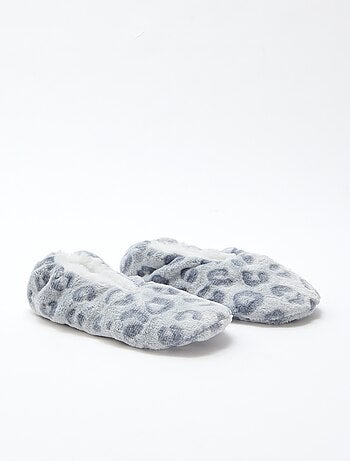 Paire de pantoufles fourrée fantaisie