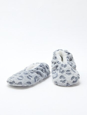 Paire de pantoufles fourrée fantaisie
