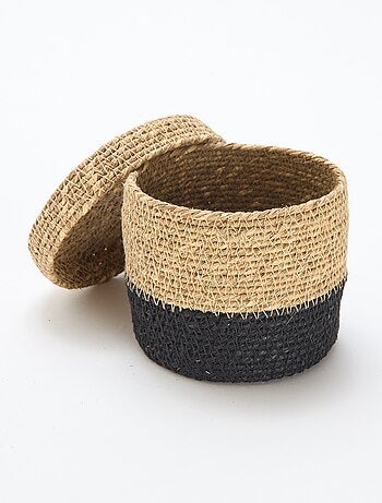 Panier rangement avec couvercle