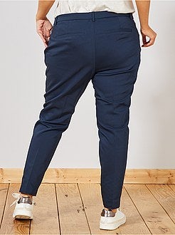 Pantalon 7/8e en satin de coton - Kiabi