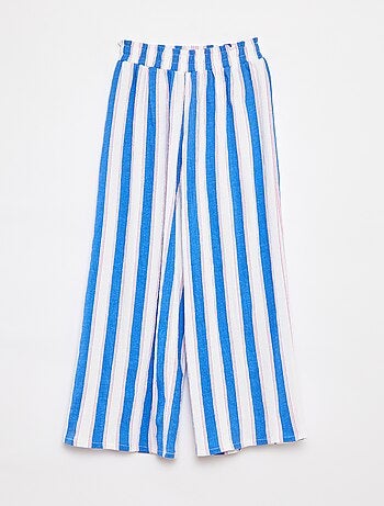Pantalon à motif rayé coupe large