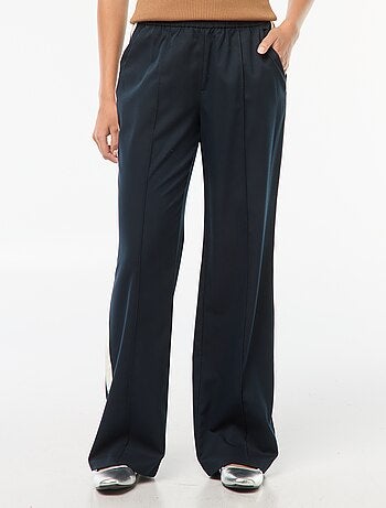 Pantalon à pinces avec bandes sur le côté