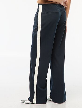 Pantalon à pinces avec bandes sur le côté