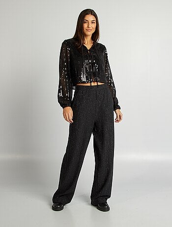 Pantalon avec bandes pailletées 'JDY'