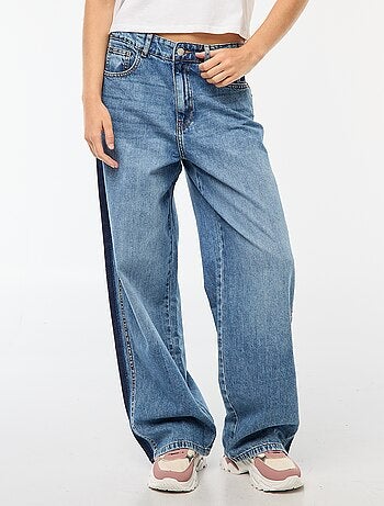 Pantalon baggy contrastant