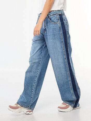 Pantalon baggy contrastant