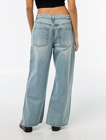 Pantalon baggy taille basse à 5 poches