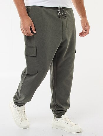 Pantalon bas resserré en coton uni