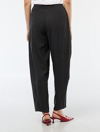 Pantalon boule taille haute uni